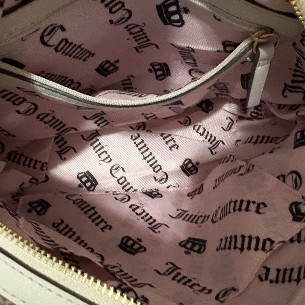 Juicy Couture Dark Brown Satchel with Gold and Pink Accents - Picture 6 of 7